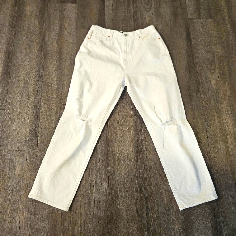 Juicy Couture Jeans Womens Size 30 White Made in Glamorous USA Relaxed Fit
